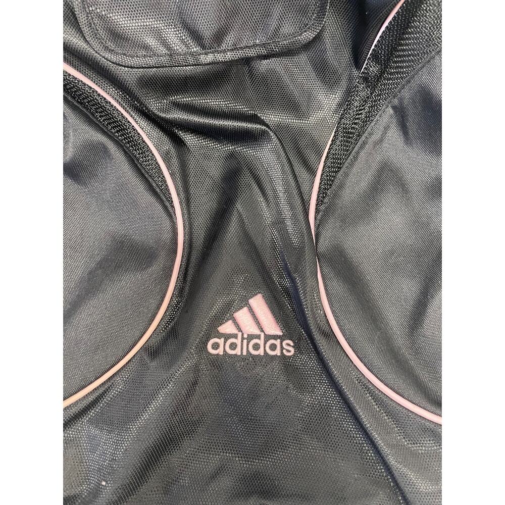 Adidas Drawstring Backpack With Mesh Ventilation Panels Black & Pink Sackpack - Picture 2 of 6